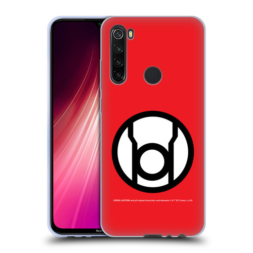 Green Lantern DC Comics Lantern Corps Red Soft Gel Case for Xiaomi Redmi Note 8T
