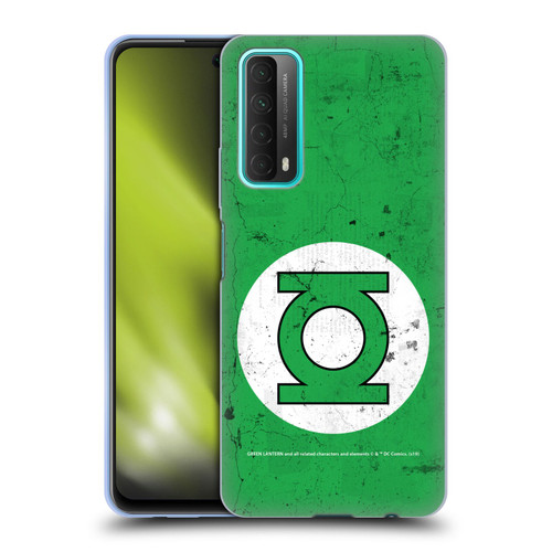 Green Lantern DC Comics Logos Classic Distressed Look Soft Gel Case for Huawei P Smart (2021)