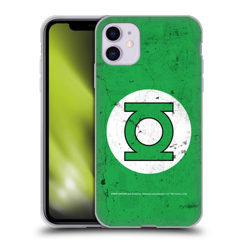 Green Lantern DC Comics Logos Classic Distressed Look Soft Gel Case for Apple iPhone 11