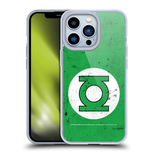 Green Lantern DC Comics Logos Classic Distressed Look Soft Gel Case for Apple iPhone 13 Pro