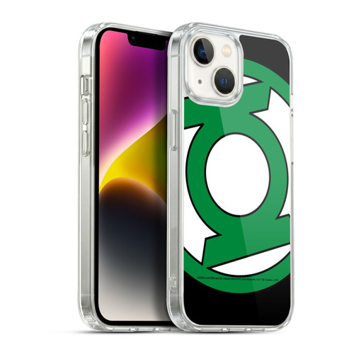 Green Lantern DC Comics Logos Oversized Soft Gel Case for Apple iPhone 14