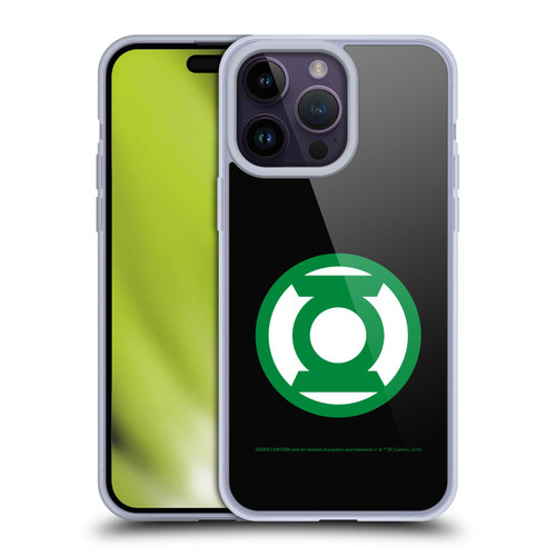 Green Lantern DC Comics Logos Black Soft Gel Case for Apple iPhone 14 Pro Max