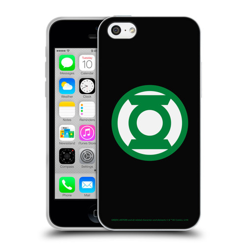 Green Lantern DC Comics Logos Black Soft Gel Case for Apple iPhone 5c