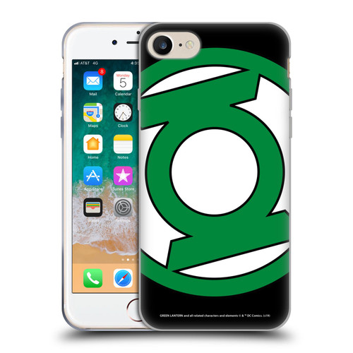 Green Lantern DC Comics Logos Oversized Soft Gel Case for Apple iPhone 7 / 8 / SE 2020 & 2022
