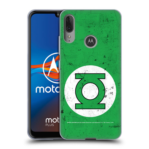 Green Lantern DC Comics Logos Classic Distressed Look Soft Gel Case for Motorola Moto E6 Plus