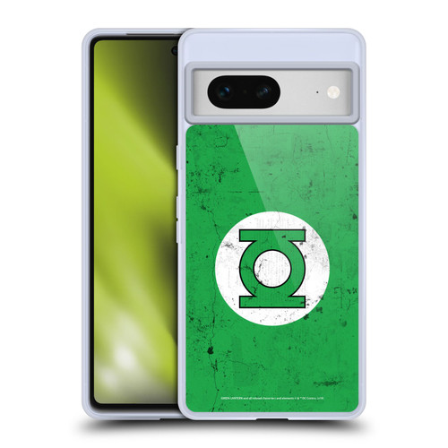 Green Lantern DC Comics Logos Classic Distressed Look Soft Gel Case for Google Pixel 7