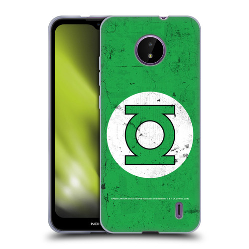 Green Lantern DC Comics Logos Classic Distressed Look Soft Gel Case for Nokia C10 / C20