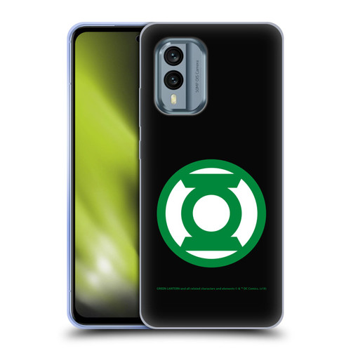 Green Lantern DC Comics Logos Black Soft Gel Case for Nokia X30