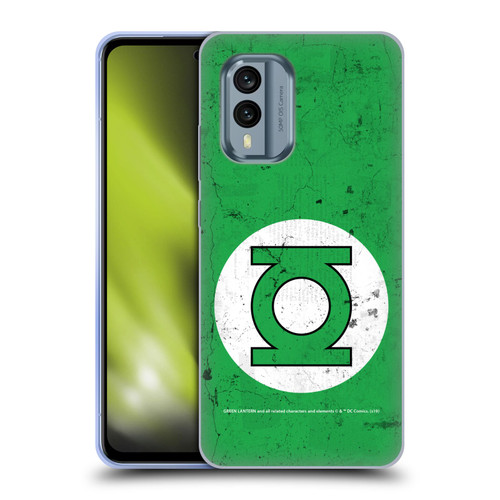 Green Lantern DC Comics Logos Classic Distressed Look Soft Gel Case for Nokia X30