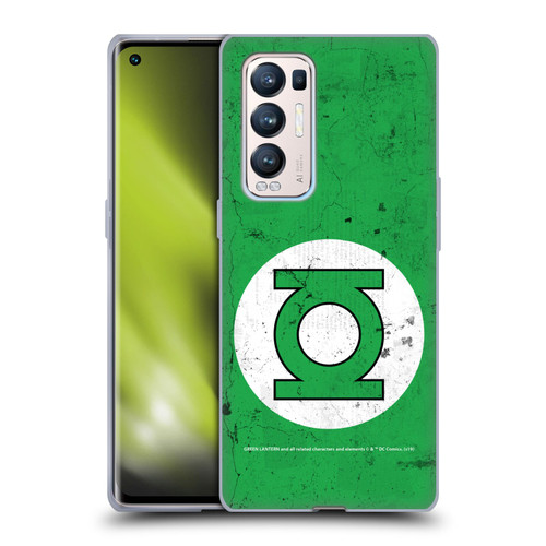 Green Lantern DC Comics Logos Classic Distressed Look Soft Gel Case for OPPO Find X3 Neo / Reno5 Pro+ 5G