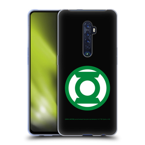 Green Lantern DC Comics Logos Black Soft Gel Case for OPPO Reno 2