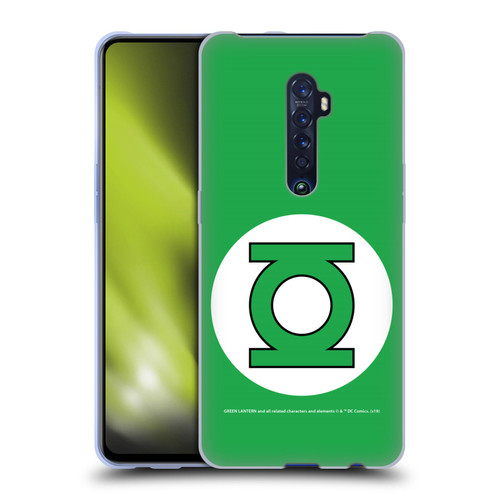 Green Lantern DC Comics Logos Classic Soft Gel Case for OPPO Reno 2