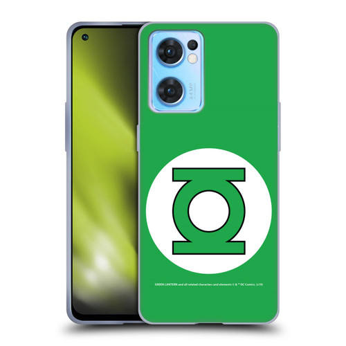 Green Lantern DC Comics Logos Classic Soft Gel Case for OPPO Reno7 5G / Find X5 Lite