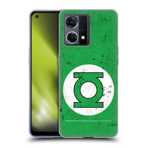 Green Lantern DC Comics Logos Classic Distressed Look Soft Gel Case for OPPO Reno8 4G