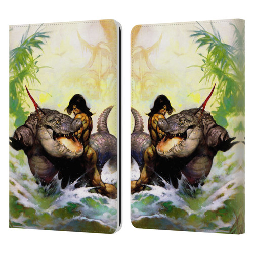 Frank Frazetta Fantasy Monster Out Of Time Leather Book Wallet Case Cover For Amazon Kindle Paperwhite 1 / 2 / 3