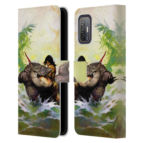 Frank Frazetta Fantasy Monster Out Of Time Leather Book Wallet Case Cover For HTC Desire 21 Pro 5G