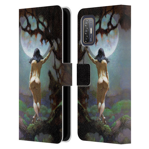 Frank Frazetta Fantasy Moons Rapture Leather Book Wallet Case Cover For HTC Desire 21 Pro 5G