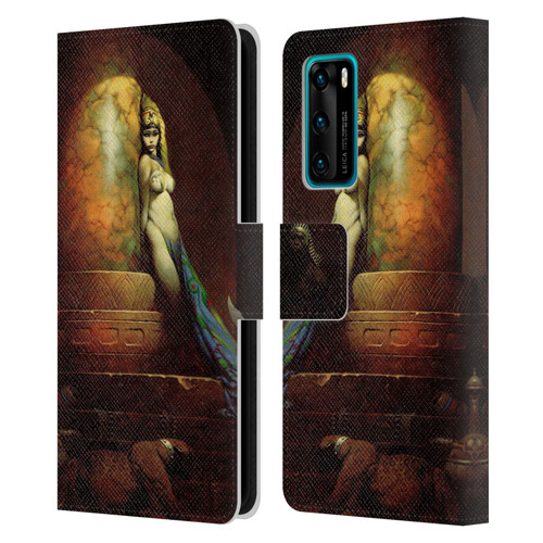 Frank Frazetta Fantasy Egyptian Queen Leather Book Wallet Case Cover For Huawei P40 5G