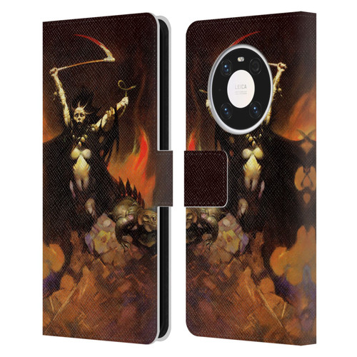 Frank Frazetta Fantasy Woman With A Scythe Leather Book Wallet Case Cover For Huawei Mate 40 Pro 5G