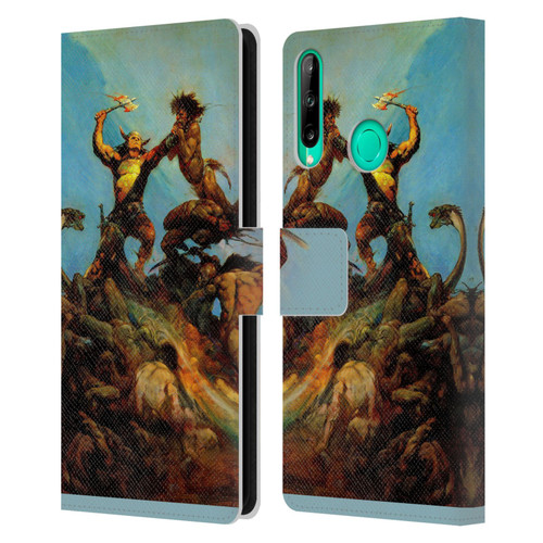 Frank Frazetta Fantasy Indomitable Leather Book Wallet Case Cover For Huawei P40 lite E