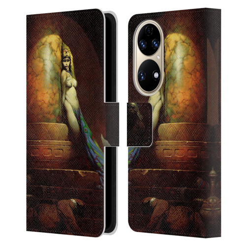 Frank Frazetta Fantasy Egyptian Queen Leather Book Wallet Case Cover For Huawei P50