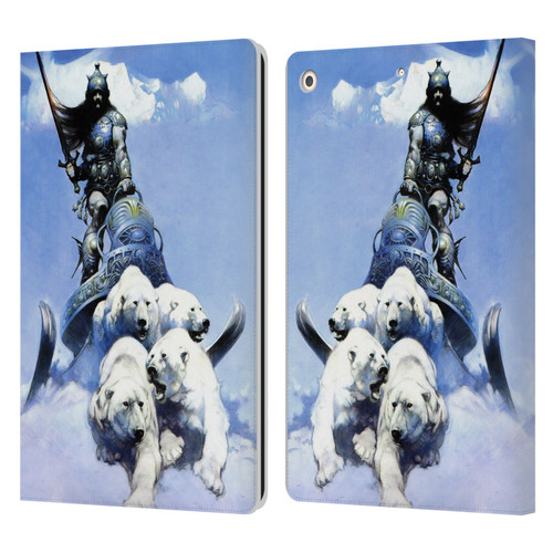 Frank Frazetta Fantasy Silver Warrior Leather Book Wallet Case Cover For Apple iPad 10.2 2019/2020/2021