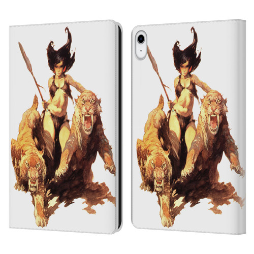 Frank Frazetta Fantasy The Huntress Leather Book Wallet Case Cover For Apple iPad 10.9 (2022)