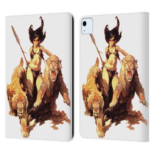 Frank Frazetta Fantasy The Huntress Leather Book Wallet Case Cover For Apple iPad Air 11 2020/2022/2024