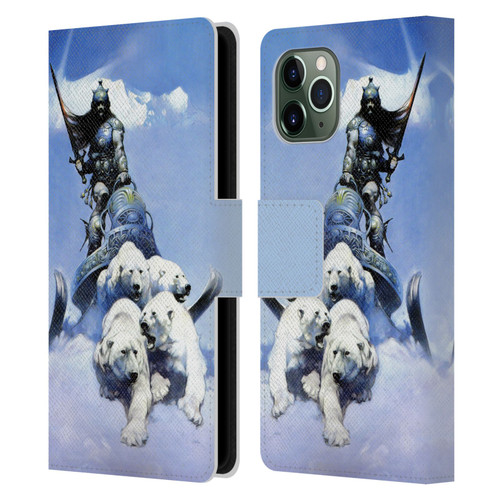 Frank Frazetta Fantasy Silver Warrior Leather Book Wallet Case Cover For Apple iPhone 11 Pro