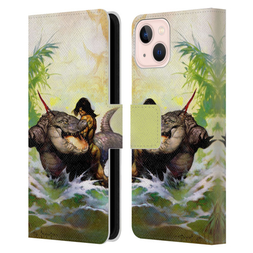 Frank Frazetta Fantasy Monster Out Of Time Leather Book Wallet Case Cover For Apple iPhone 13