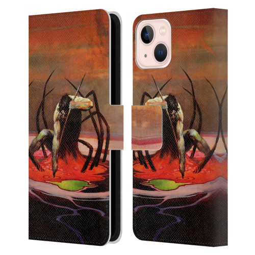 Frank Frazetta Fantasy The Spider King Leather Book Wallet Case Cover For Apple iPhone 13