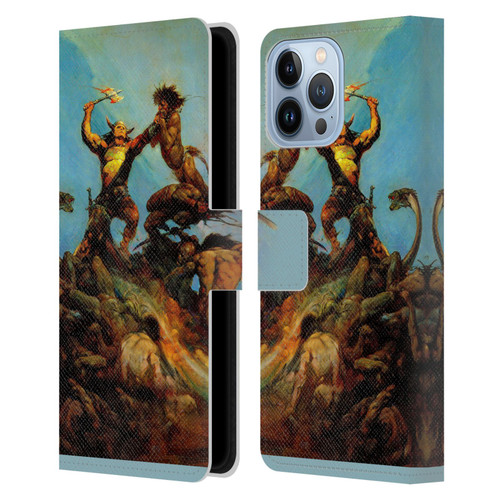 Frank Frazetta Fantasy Indomitable Leather Book Wallet Case Cover For Apple iPhone 13 Pro Max