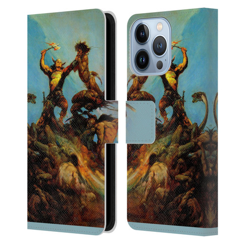 Frank Frazetta Fantasy Indomitable Leather Book Wallet Case Cover For Apple iPhone 13 Pro