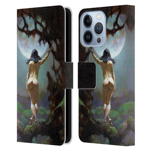 Frank Frazetta Fantasy Moons Rapture Leather Book Wallet Case Cover For Apple iPhone 13 Pro