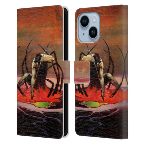 Frank Frazetta Fantasy The Spider King Leather Book Wallet Case Cover For Apple iPhone 14 Plus