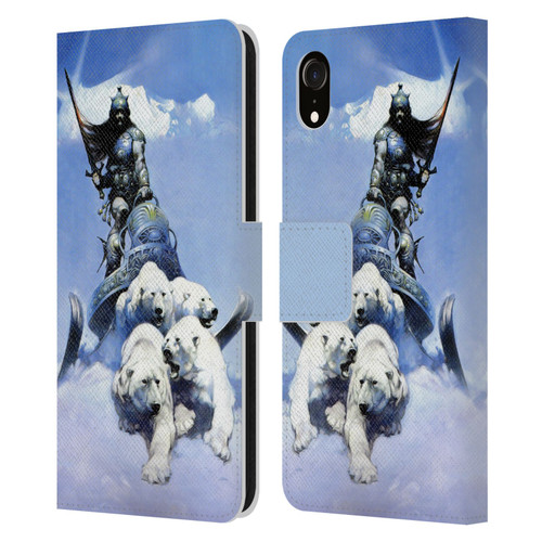 Frank Frazetta Fantasy Silver Warrior Leather Book Wallet Case Cover For Apple iPhone XR