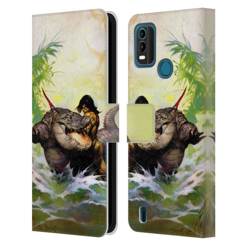 Frank Frazetta Fantasy Monster Out Of Time Leather Book Wallet Case Cover For Nokia G11 Plus