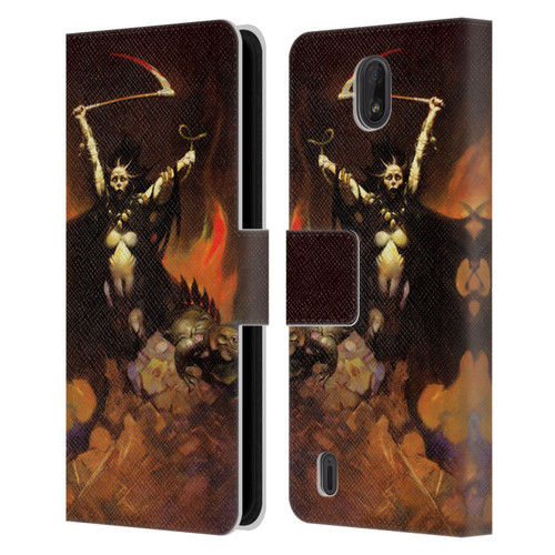 Frank Frazetta Fantasy Woman With A Scythe Leather Book Wallet Case Cover For Nokia C01 Plus/C1 2nd Edition