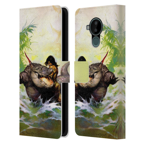 Frank Frazetta Fantasy Monster Out Of Time Leather Book Wallet Case Cover For Nokia C30