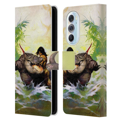 Frank Frazetta Fantasy Monster Out Of Time Leather Book Wallet Case Cover For Motorola Edge X30