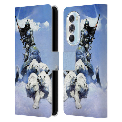 Frank Frazetta Fantasy Silver Warrior Leather Book Wallet Case Cover For Motorola Edge X30