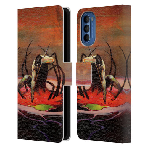 Frank Frazetta Fantasy The Spider King Leather Book Wallet Case Cover For Motorola Moto G41