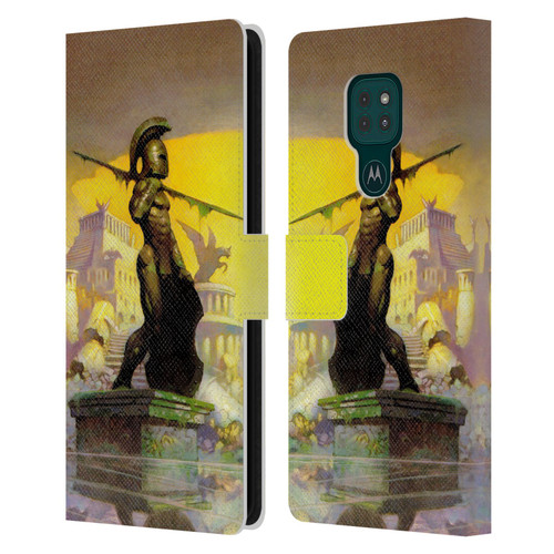 Frank Frazetta Fantasy Atlantis Leather Book Wallet Case Cover For Motorola Moto G9 Play