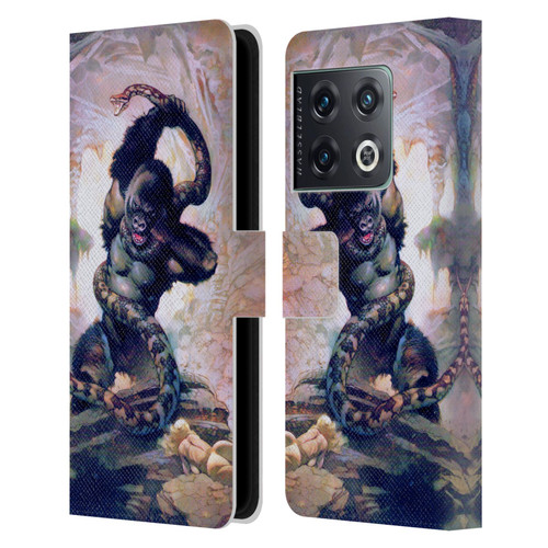 Frank Frazetta Fantasy Gorilla With Snake Leather Book Wallet Case Cover For OnePlus 10 Pro