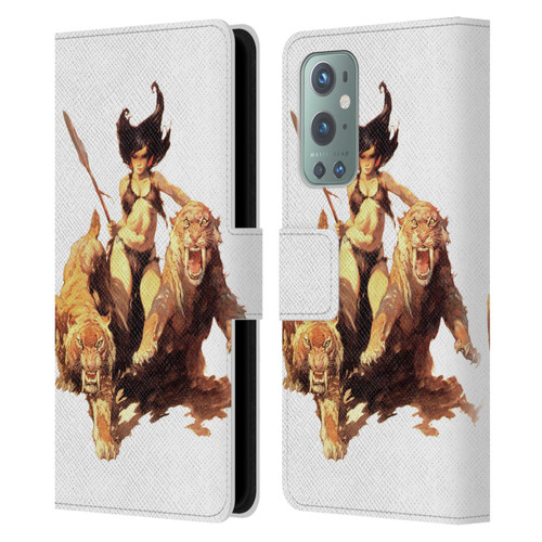 Frank Frazetta Fantasy The Huntress Leather Book Wallet Case Cover For OnePlus 9