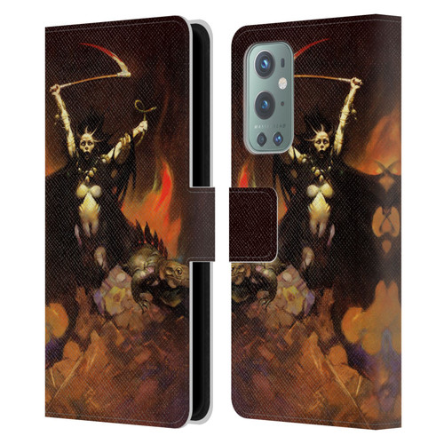 Frank Frazetta Fantasy Woman With A Scythe Leather Book Wallet Case Cover For OnePlus 9