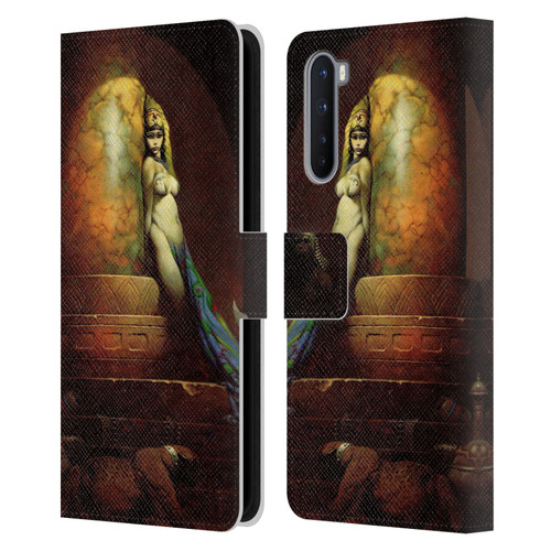 Frank Frazetta Fantasy Egyptian Queen Leather Book Wallet Case Cover For OnePlus Nord 5G