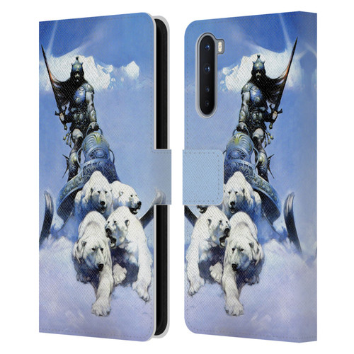 Frank Frazetta Fantasy Silver Warrior Leather Book Wallet Case Cover For OnePlus Nord 5G