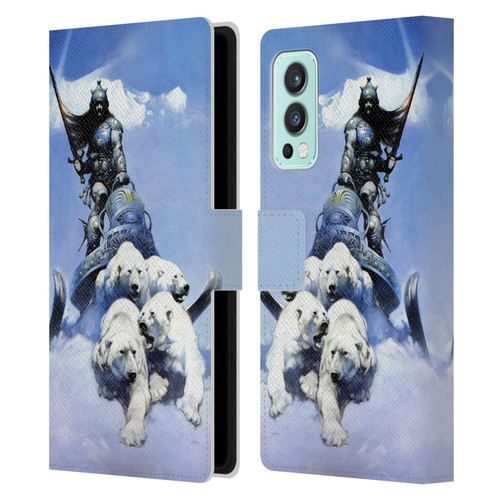 Frank Frazetta Fantasy Silver Warrior Leather Book Wallet Case Cover For OnePlus Nord 2 5G