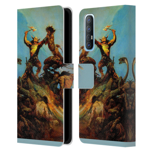 Frank Frazetta Fantasy Indomitable Leather Book Wallet Case Cover For OPPO Find X2 Neo 5G